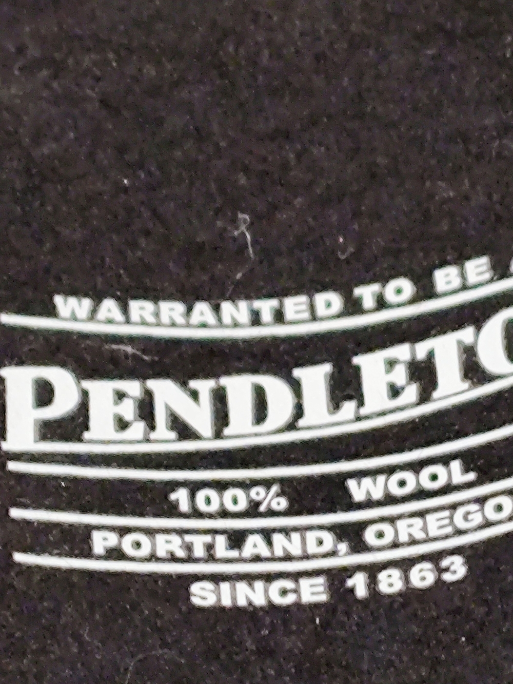 Pendleton Black 100% wool Fedora/Outback with Branded Leather Band - Picture 4 of 8